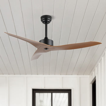 Aldrin 50" Modern Minimalist Iron/Plastic Mobile-App/Remote-Controlled 6-Speed Razor Ceiling Fan